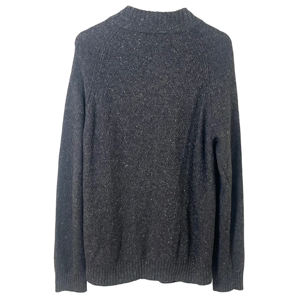 Marc Anthony Speckled Heather Gray Full Zip Sweater Wool Alpaca Mix XL NWOT Mens